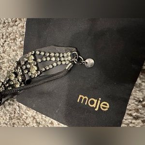 Maje black and diamond style headband